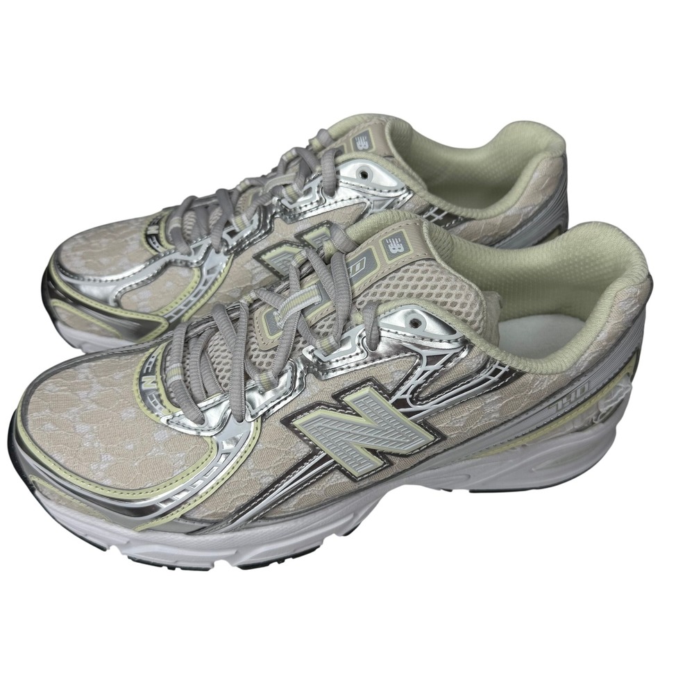 New Balance 740 U7403GR Grey Silver Metallic Lace Sneakers Women's 8 NWT